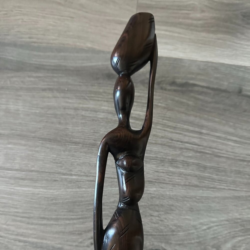 Hand-Carved Senegalese Wood Sculpture - From Senegal - Home Decor - Picture 4 of 8